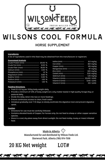 Wilson's Cool Formula - 20kg